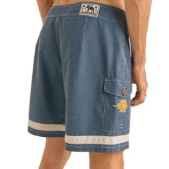 Rhythm Signature Stripe Boardshorts - Navy 8 Rhythm Signature Stripe Boardshorts - Navy -DADDIES Skate Gear 9360397124484 3