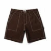 Rhythm Carpenter Canvas Shorts - Chocolate -DADDIES Skate Gear 9360397169560 1