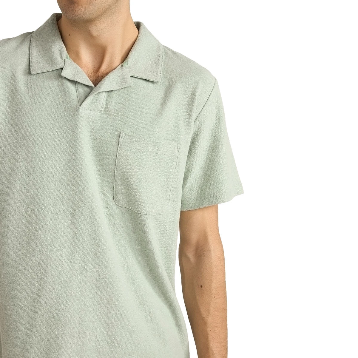 Rhythm Vintage Terry Polo Shirt - Seafoam 4 Rhythm Vintage Terry Polo Shirt - Seafoam - Image 2