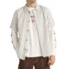 Rhythm Seersucker Stripe Shirt - White 1 Rhythm Seersucker Stripe Shirt - White -DADDIES Skate Gear 9360397172263 1