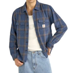 Rhythm Check Long Sleeve Shirt - Blue