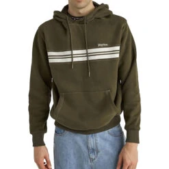 Rhythm Panel Fleece Hoodie - Military Olive