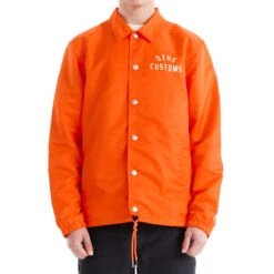 Deus Ex Machina Engineer Nylon Coach Jacket - Tangerine Tango