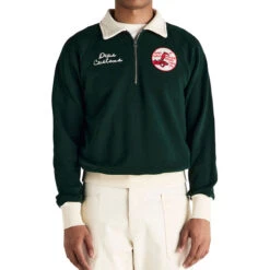 Deus Ex Machina Specter Zip Sweatshirt - Racing Green -DADDIES Skate Gear 9360877007542 4