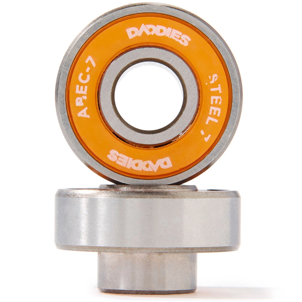 Daddies Steel Built In Skateboard Bearings - Orange 3 Daddies Steel Built In Skateboard Bearings - Orange
