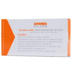 Daddies Steel Built In Skateboard Bearings - Orange 9 Daddies Steel Built In Skateboard Bearings - Orange -DADDIES Skate Gear AQ37895 4