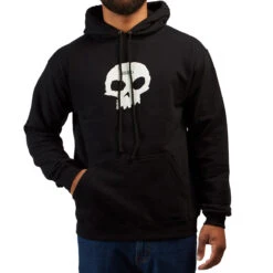 Zero Single Skull Hoodie - Black
