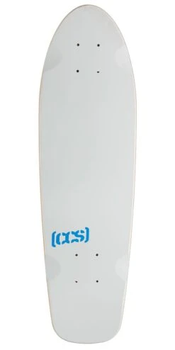 CCS Logo Cruiser Skateboard Deck - White - 8.00"