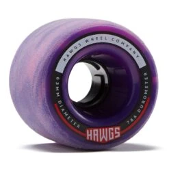 Hawgs Fatty 78a Stone Ground Longboard Wheels - Pink/Purple Swirl - 63mm