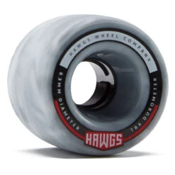 Hawgs Fatty 78a Stone Ground Longboard Wheels - Grey/White Swirl - 63mm