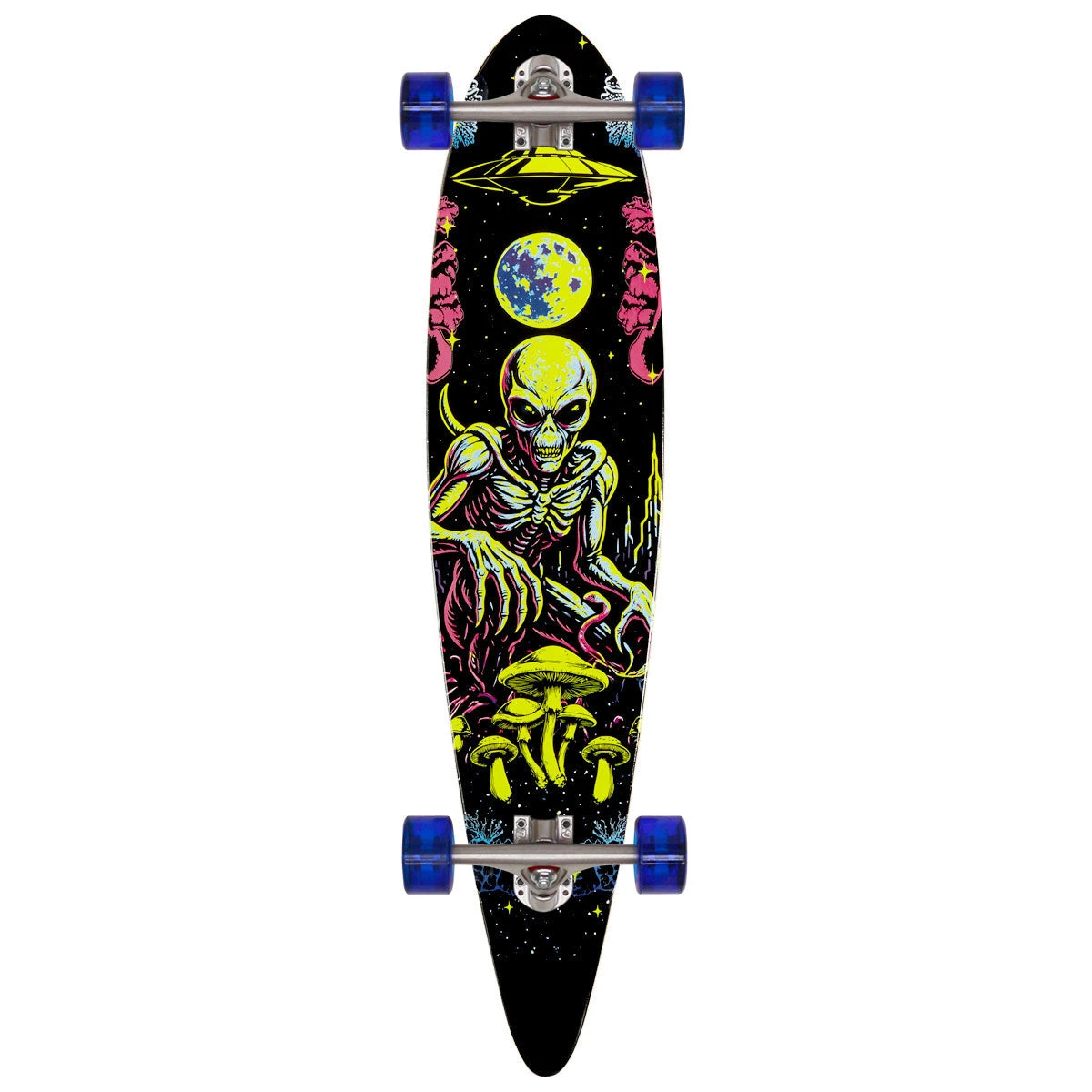 Daddies Mall Poster Pintail Longboard Complete - Black/Glow 3 Daddies Mall Poster Pintail Longboard Complete - Black/Glow