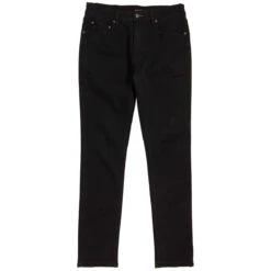 CCS Skinny Stretch Denim Jeans - Overdyed Black -DADDIES Skate Gear BQ0EACC 5