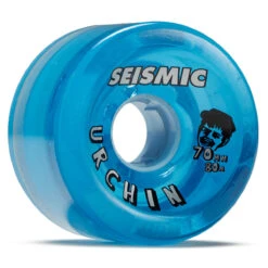 Seismic Urchin 80a Longboard Wheels - Clear Blue - 70mm