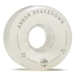 Arbor Shakedown 80a Longboard Wheels - Ghost White - 58mm