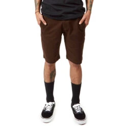 CCS Stretch Chino Shorts - Chocolate