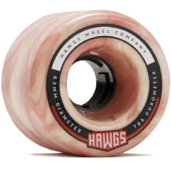 Hawgs Fatty 78a Stone Ground Longboard Wheels - Pink/White - 63mm