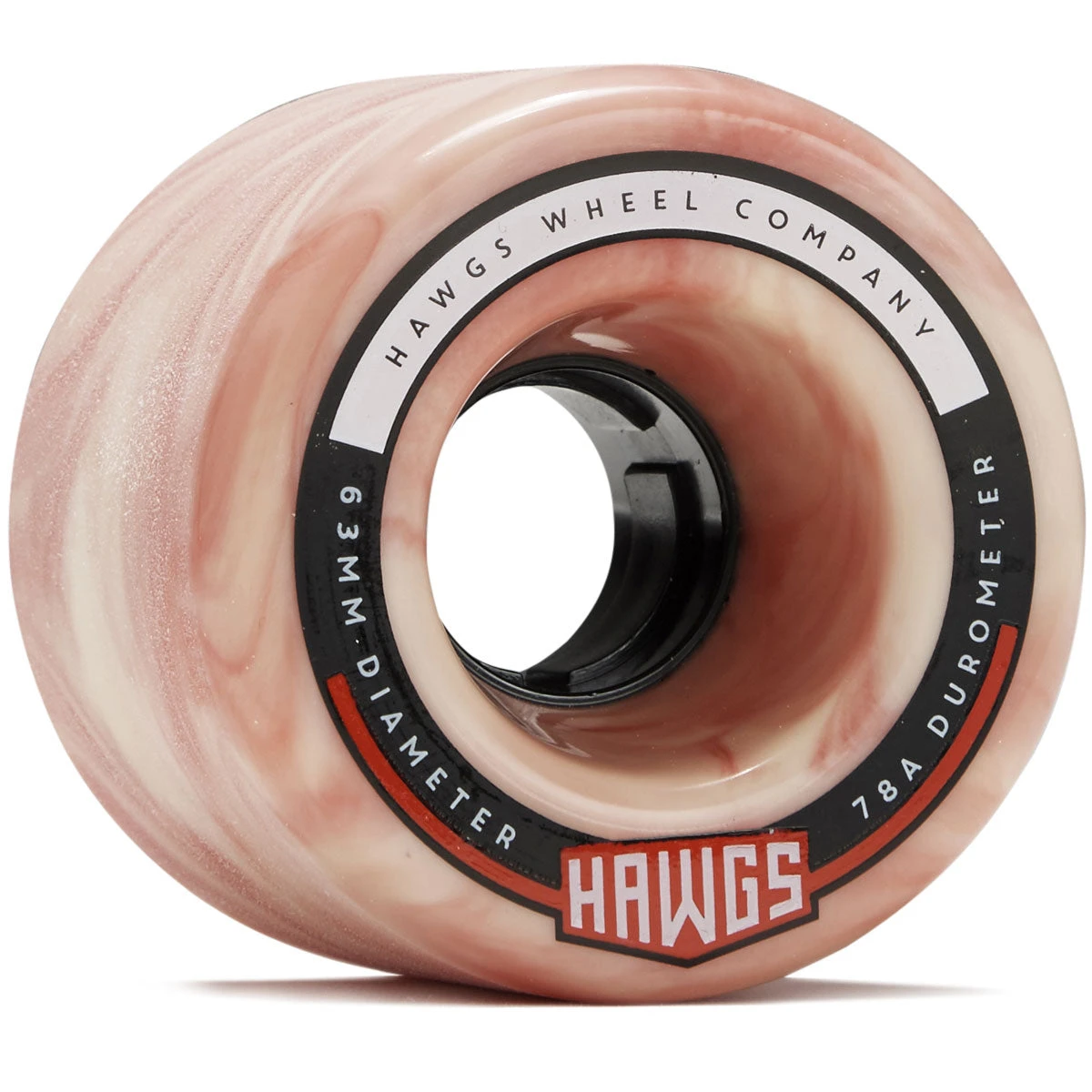 Hawgs Fatty 78a Stone Ground Longboard Wheels - Pink/White - 63mm 3 Hawgs Fatty 78a Stone Ground Longboard Wheels - Pink/White - 63mm