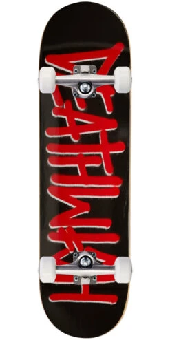 Deathwish Deathspray Skateboard Complete - Black/Red - 8.50"