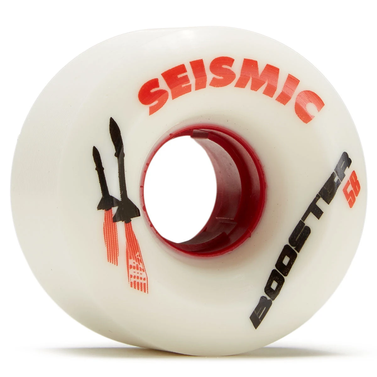 Seismic Booster 102a Longboard Wheels - White/Red - 58mm 3 Seismic Booster 102a Longboard Wheels - White/Red - 58mm