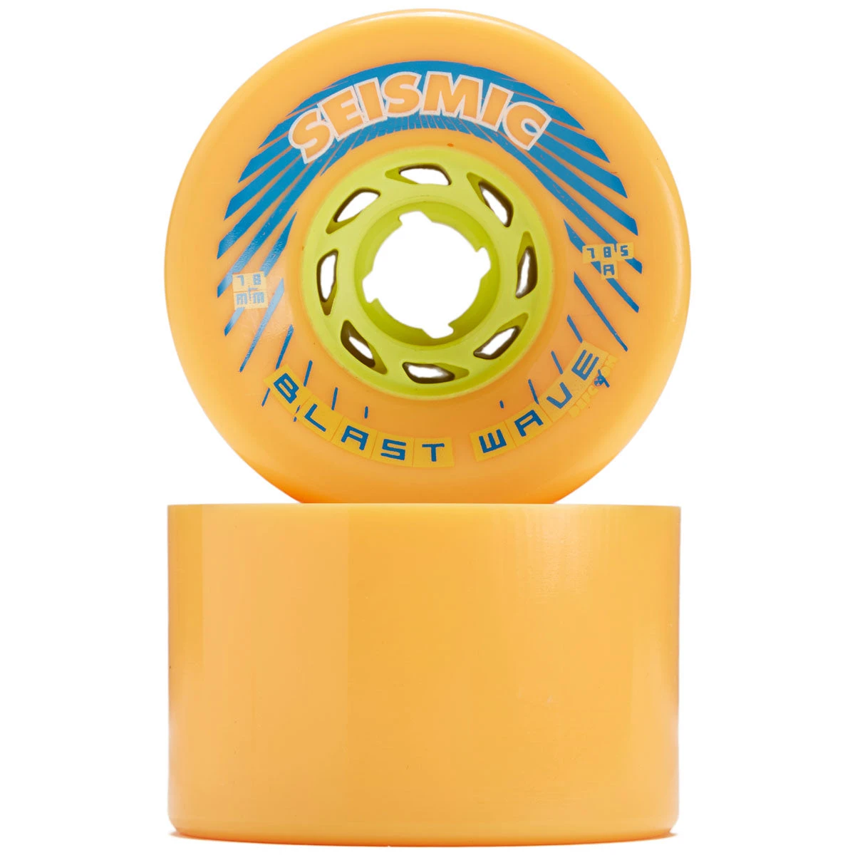 Seismic Blast Wave 78.5a Longboard Wheels - Mango - 78mm 4 Seismic Blast Wave 78.5a Longboard Wheels - Mango - 78mm - Image 2