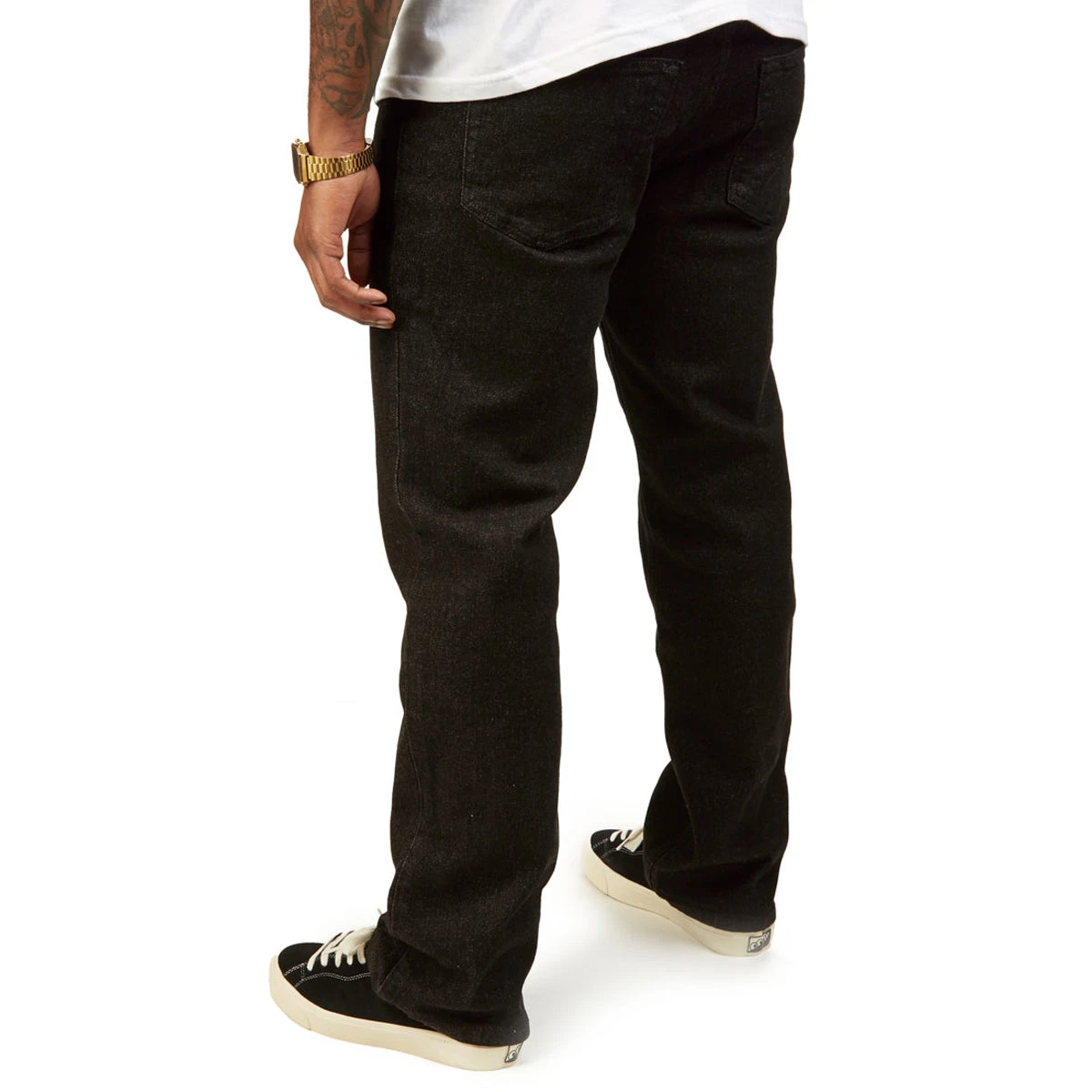 CCS Straight Stretch Denim Jeans - 12oz Black 5 CCS Straight Stretch Denim Jeans - 12oz Black - Image 3