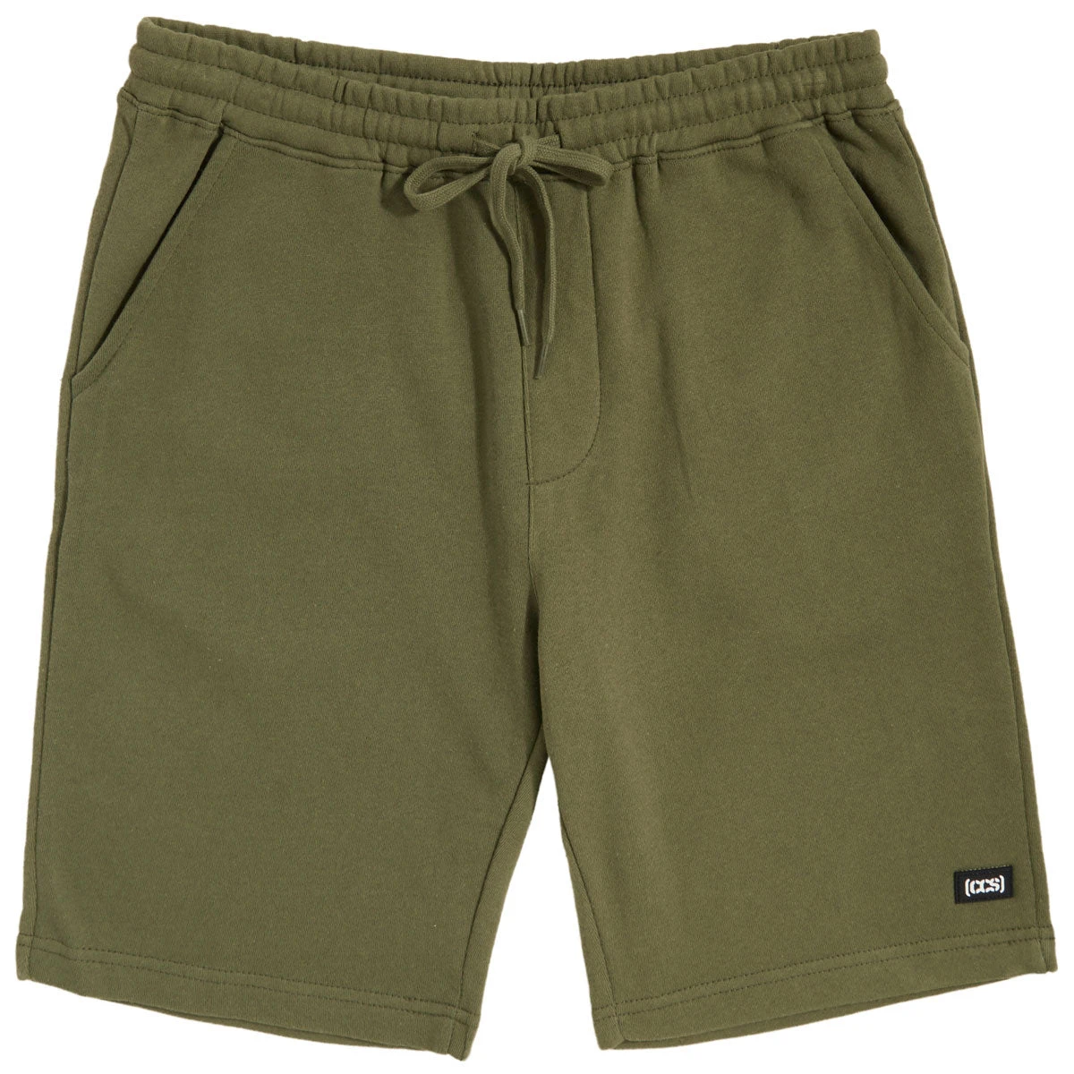 CCS Logo Rubber Patch Sweat Shorts - Army Green 3 CCS Logo Rubber Patch Sweat Shorts - Army Green