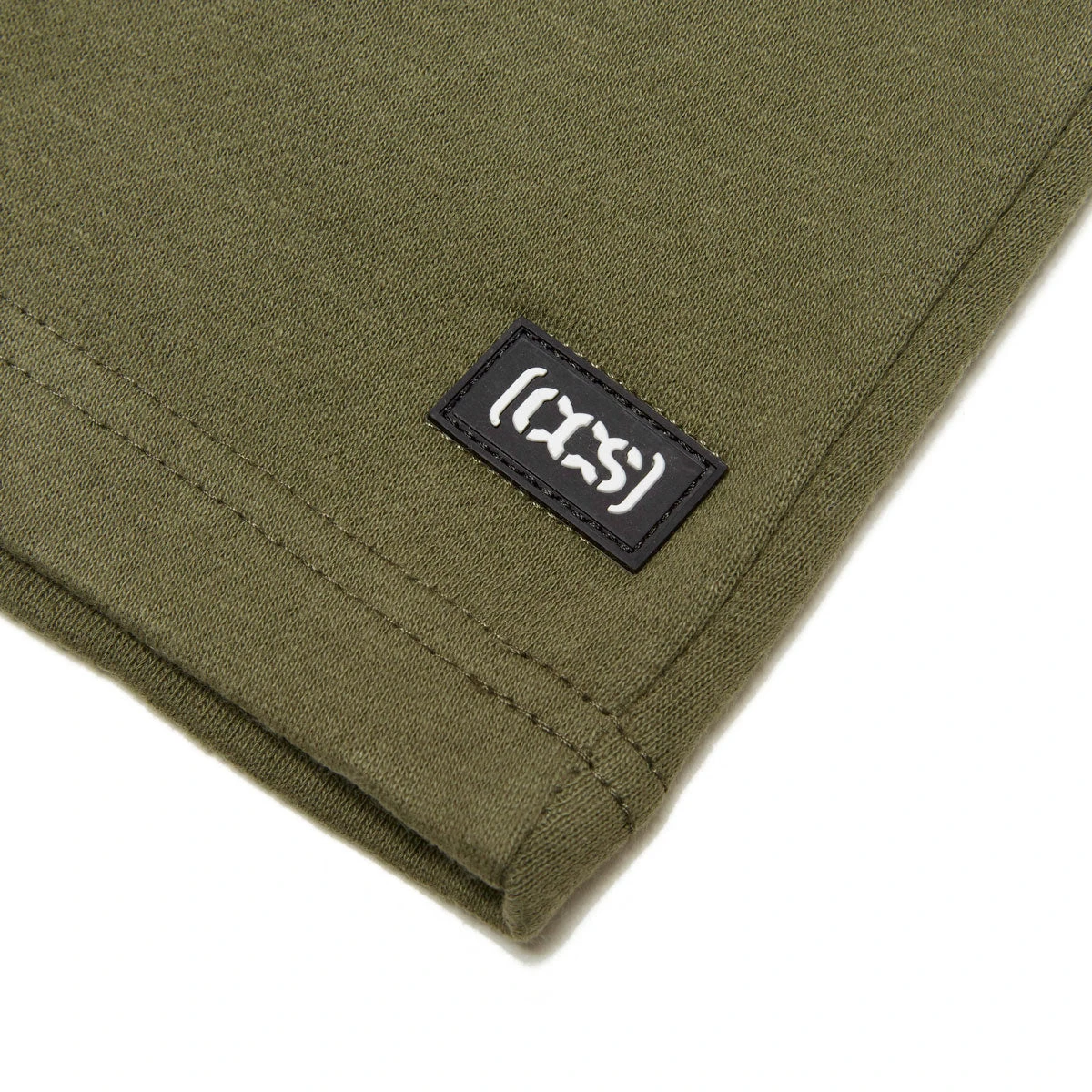CCS Logo Rubber Patch Sweat Shorts - Army Green 4 CCS Logo Rubber Patch Sweat Shorts - Army Green - Image 2