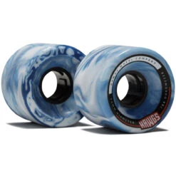 Hawgs Chubby 78a Stone Ground Longboard Wheels - Blue/White Swirl - 60mm -DADDIES Skate Gear BQ5A4AE 3