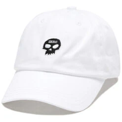 Zero Single Skull Dad Hat - White