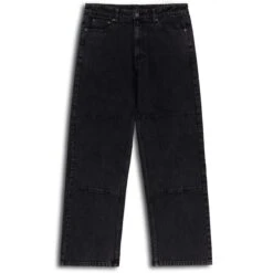 CCS Double Knee Original Relaxed Denim Jeans - Acid Black -DADDIES Skate Gear BQ67B65 1