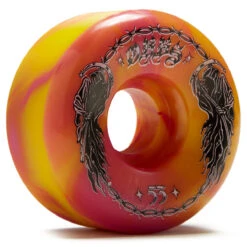 Welcome Orbs Specters '23 Conical 99A Skateboard Wheels - Pink/Yellow Swirl - 53mm