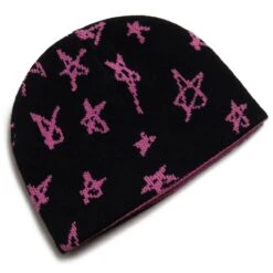 CCS Stars Reversible Skully Beanie - Black/Pink -DADDIES Skate Gear BQ69500 3 535c5c17 7d43 4cf4 be7c bba54f2c640c