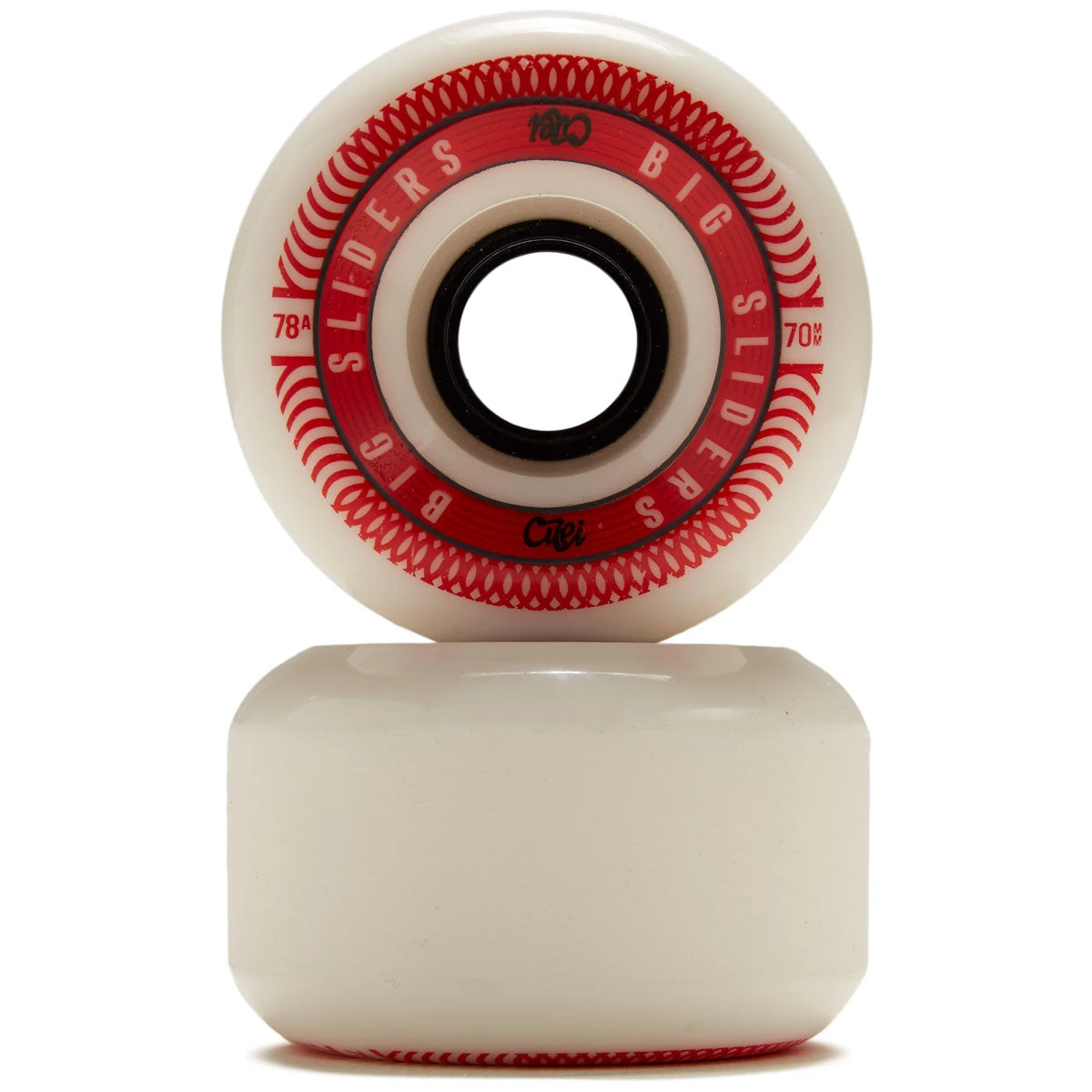 Cuei Big Sliders 78a Stoneground Longboard Wheels - White - 70mm 4 Cuei Big Sliders 78a Stoneground Longboard Wheels - White - 70mm - Image 2