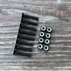 Paris Flat Head Hardware - Black - 1.125" -DADDIES Skate Gear BQ6A2DA 3