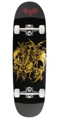 Welcome Saint On A Boline 2.0 Skateboard Complete - Black/Gold Foil - 9.50"