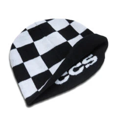 CCS Reversible Checkerboard Skully Beanie - Black/White -DADDIES Skate Gear BQ6BE76 3