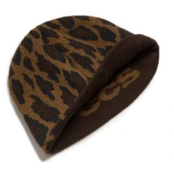 CCS Reversible Leopard Skully Beanie - Brown -DADDIES Skate Gear BQ6BE77 3
