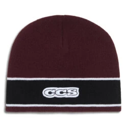 CCS Icon Skully Beanie - Maroon/Black