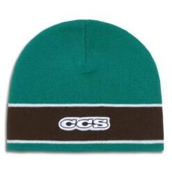 CCS Icon Skully Beanie - Green/Brown