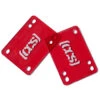 CCS Clear Skateboard Riser Pads - Red - 1/8" -DADDIES Skate Gear BQ72593 1