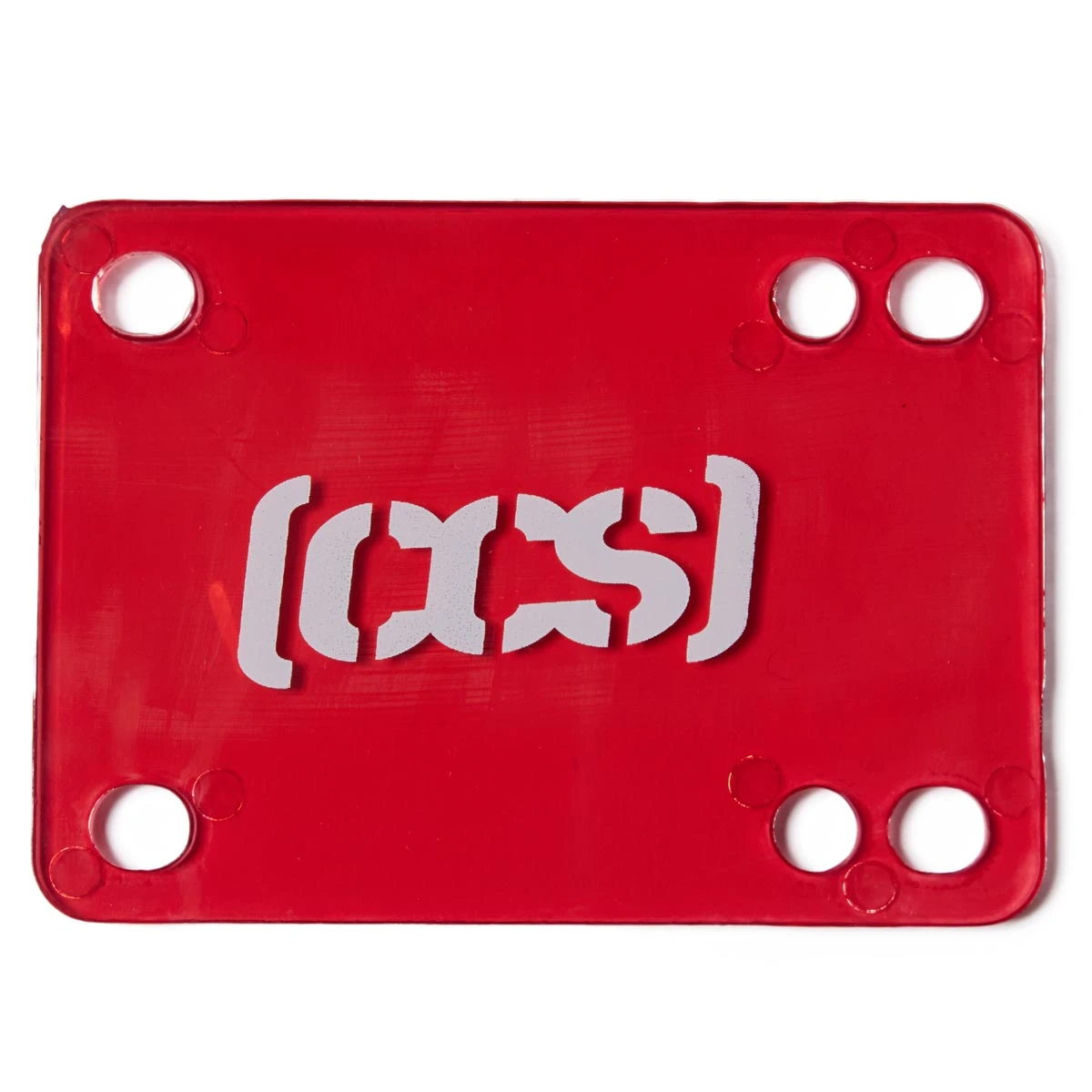 CCS Clear Skateboard Riser Pads - Red - 1/8" 4 CCS Clear Skateboard Riser Pads - Red - 1/8" - Image 2