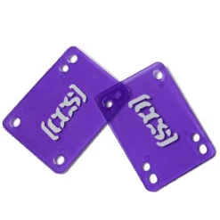 CCS Clear Skateboard Riser Pads - Purple - 1/8"