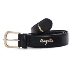 Magenta Pws Leather Belt - Black