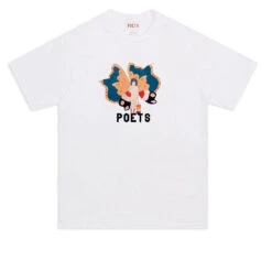 Poets Butterfly Girl Dtg T-Shirt - White
