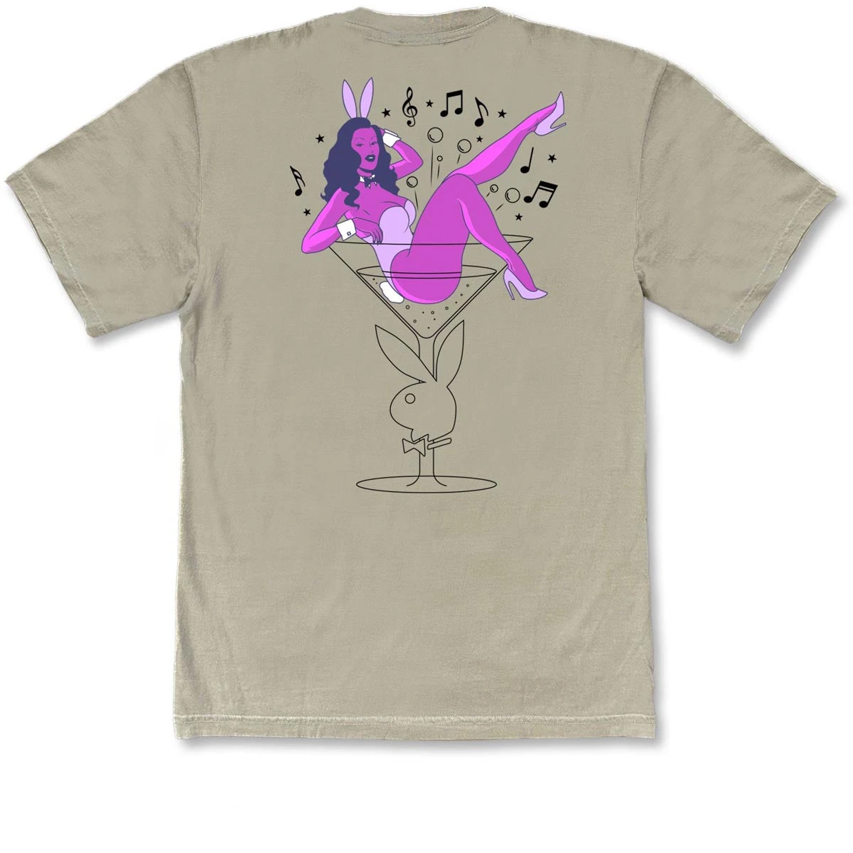 Color Bars X Playboy Casino T-Shirt - Khaki 3 Color Bars X Playboy Casino T-Shirt - Khaki