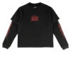 Welcome Caste Layered Long Sleeve Knit Shirt - Black/Red -DADDIES Skate Gear BQ78C91 1