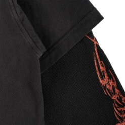 Welcome Caste Layered Long Sleeve Knit Shirt - Black/Red -DADDIES Skate Gear BQ78C91 3