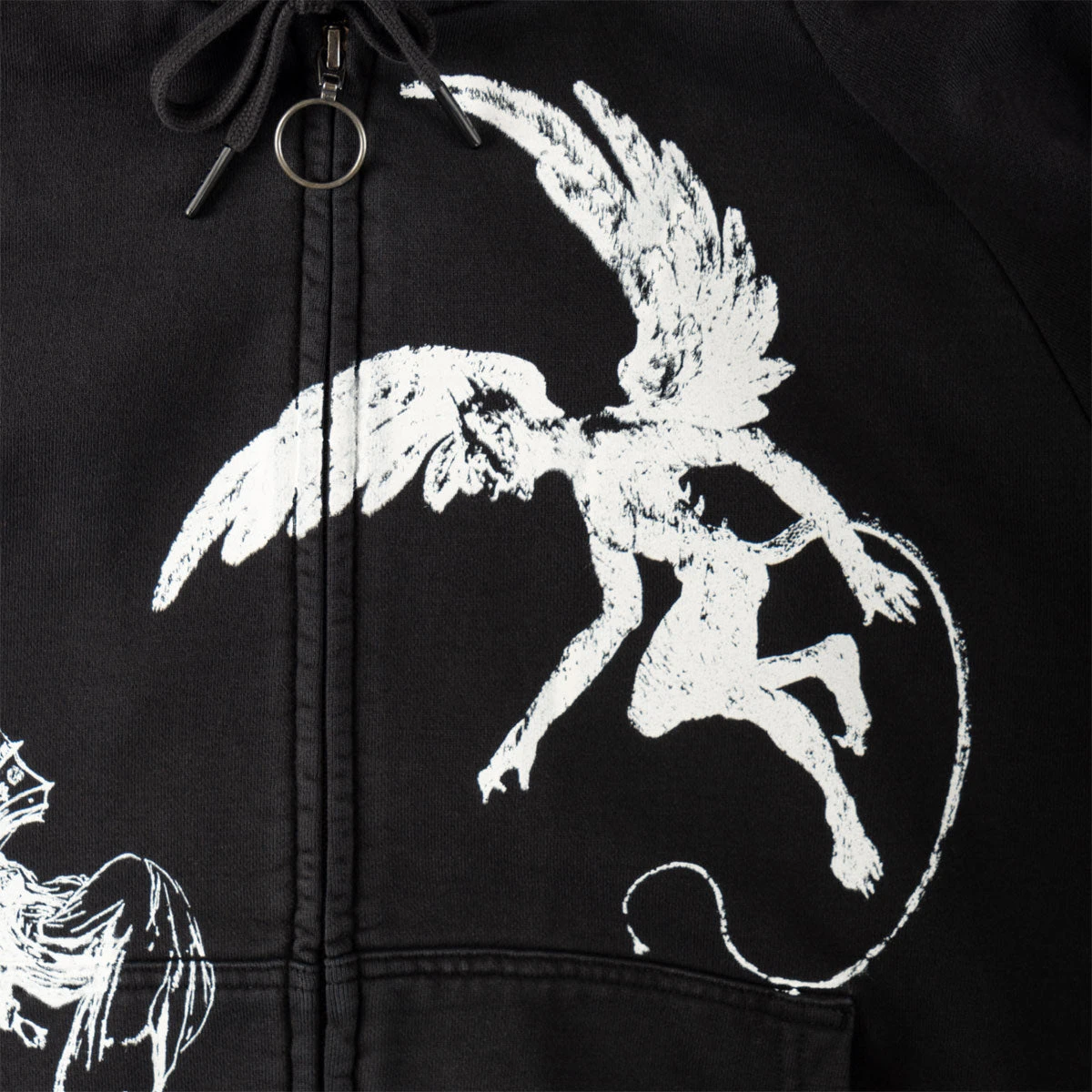 Welcome Duality Cropped Zip Hoodie - Black 5 Welcome Duality Cropped Zip Hoodie - Black - Image 3