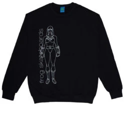 Frog Comic Book Crewneck Sweatshirt - Black
