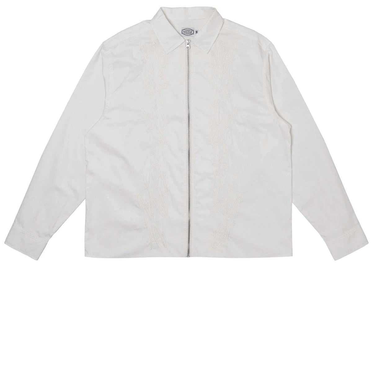 Hoddle Thorn Zip Up Long Sleeve Shirt - White 3 Hoddle Thorn Zip Up Long Sleeve Shirt - White